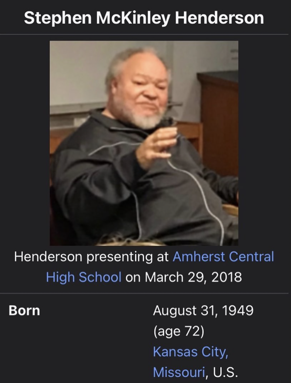 steve henderson actor - Stephen McKinley Henderson Henderson presenting at Amherst Central High School on Born age 72 Kansas City, Missouri, U.S.